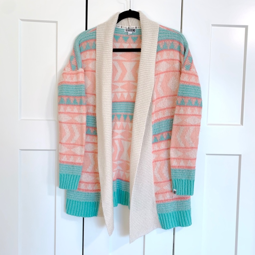 Roxy Long Duster Cardigan Sweater Women's Medium